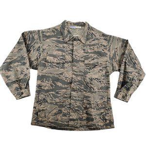 Vangaurd Field Shirt Men's Long Sleeve Button up Canvas Collared Camo Green LG